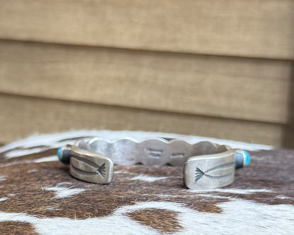 Blue Kingman 7 Stone Cuff *Native