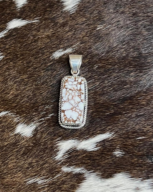 Wild Horse Thin Rectangular Pendant *Non Native