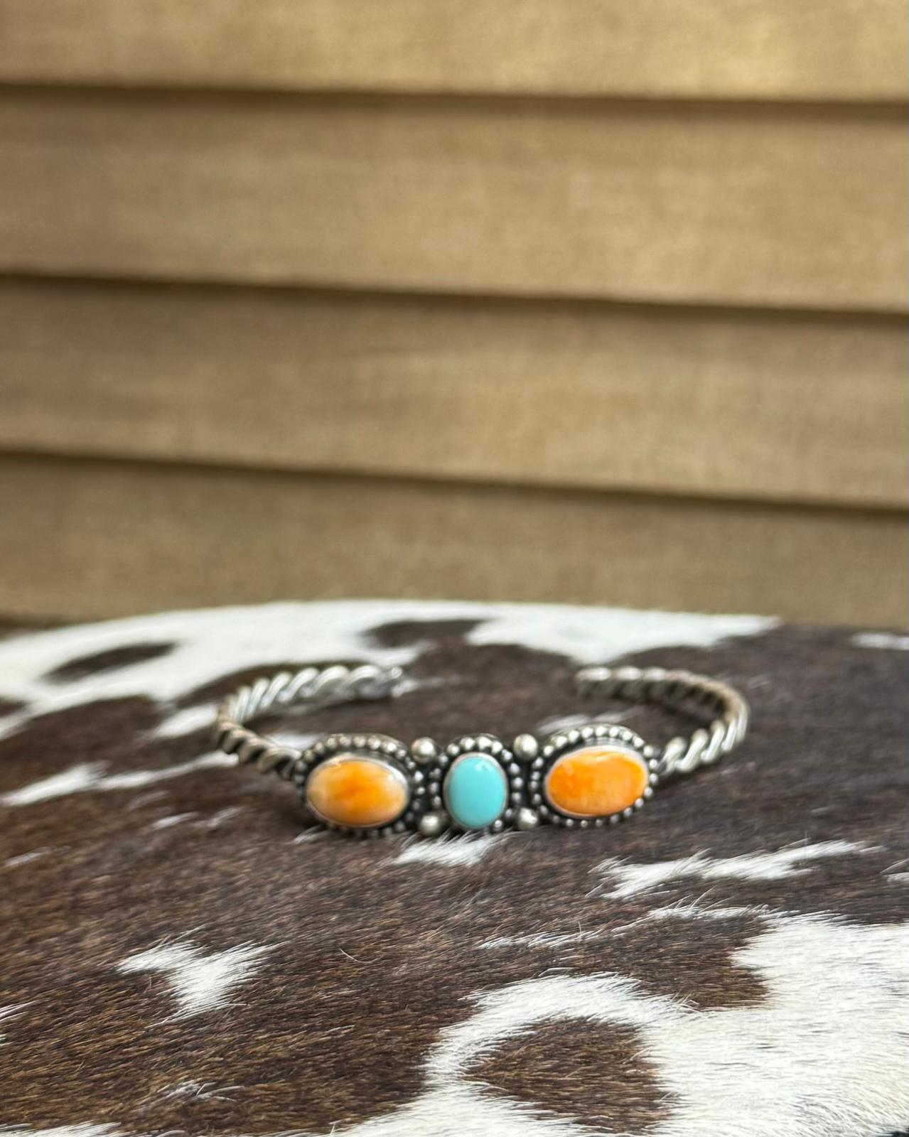 Kingman & Spiny Twisted Cuff *Native