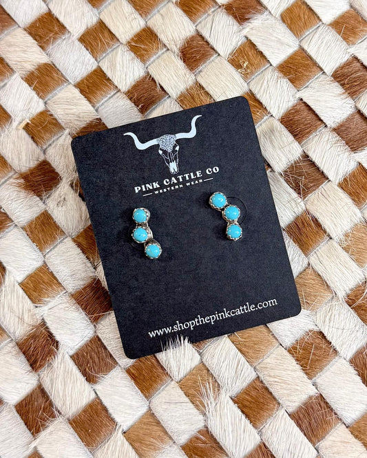 3 Stone Turquoise Crawlers *Native (Stone Varies)