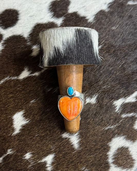 Federico Jimenez Orange Spiny Heart Ring