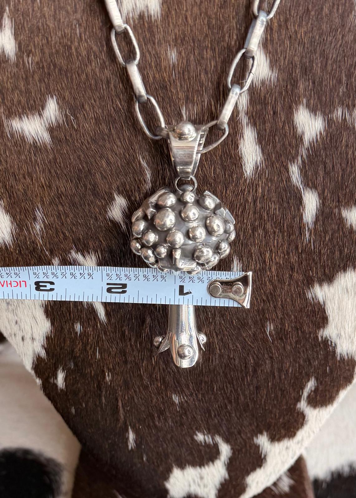 Studded Cross Blossom Paperclip Chain Necklace *Native