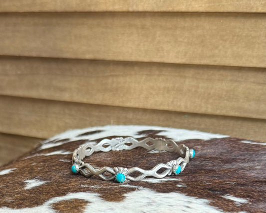 Sterling Turquoise Bangle *Native