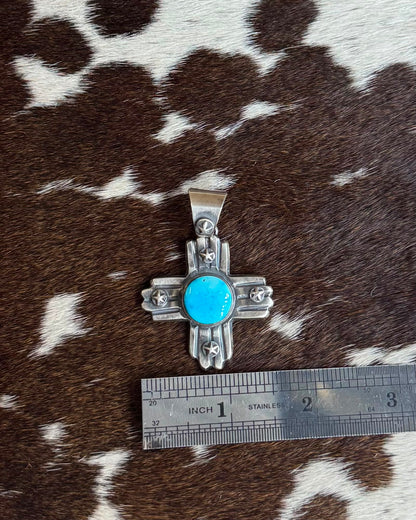 Blue Star Cross Pendant *Native