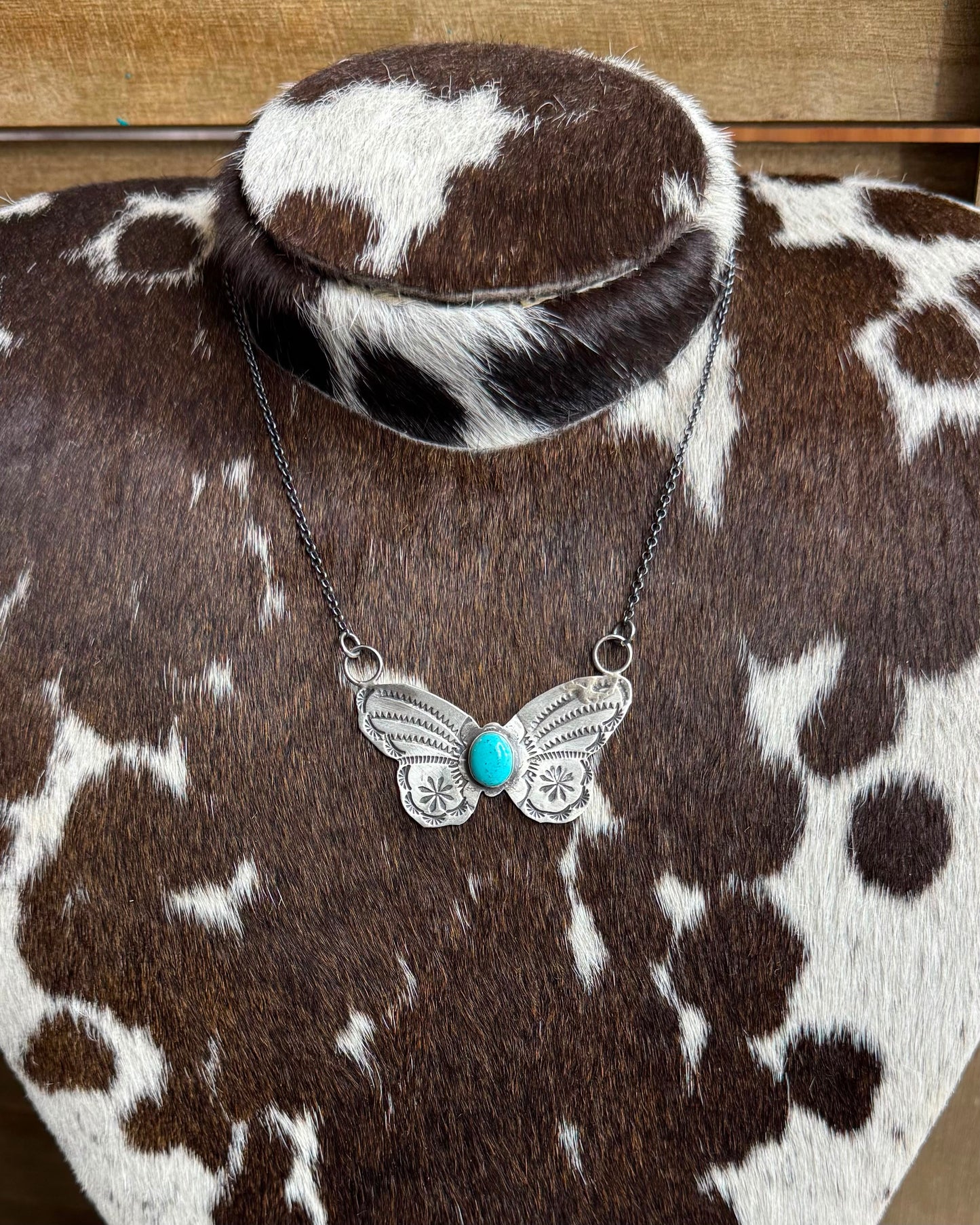Blue Butterfly Necklace  *Native