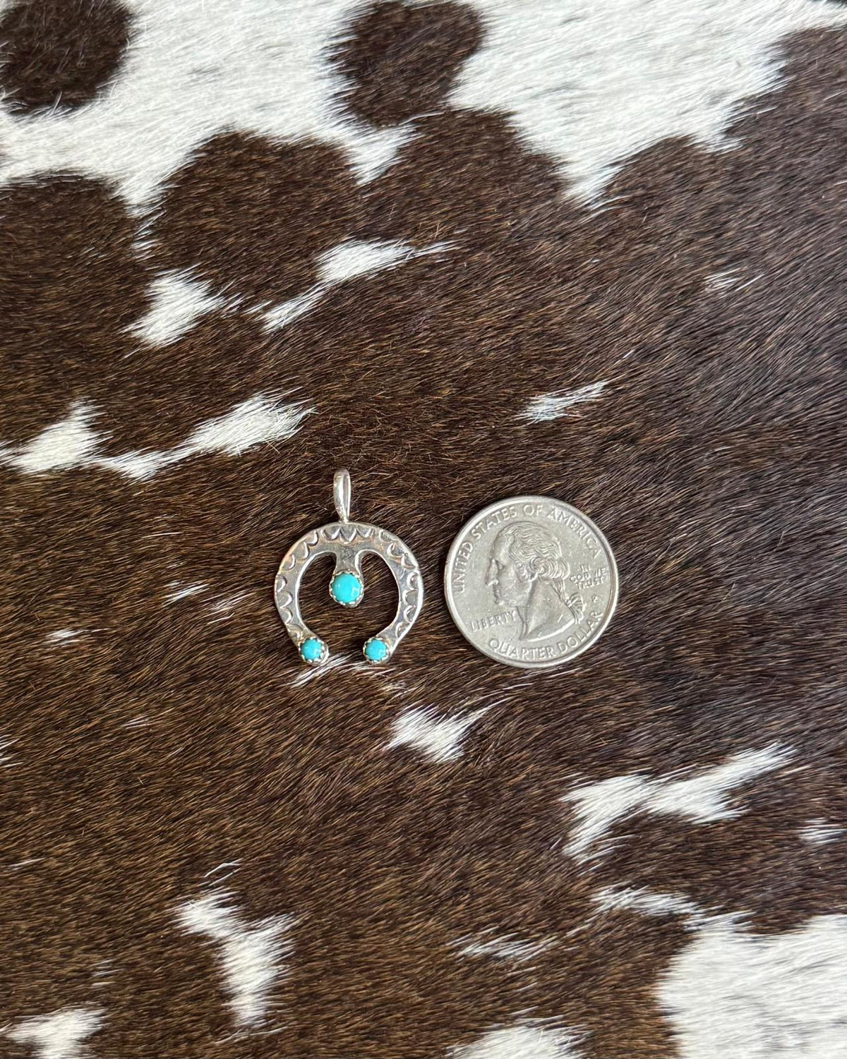 Mini Turquoise Naja Pendant *Native