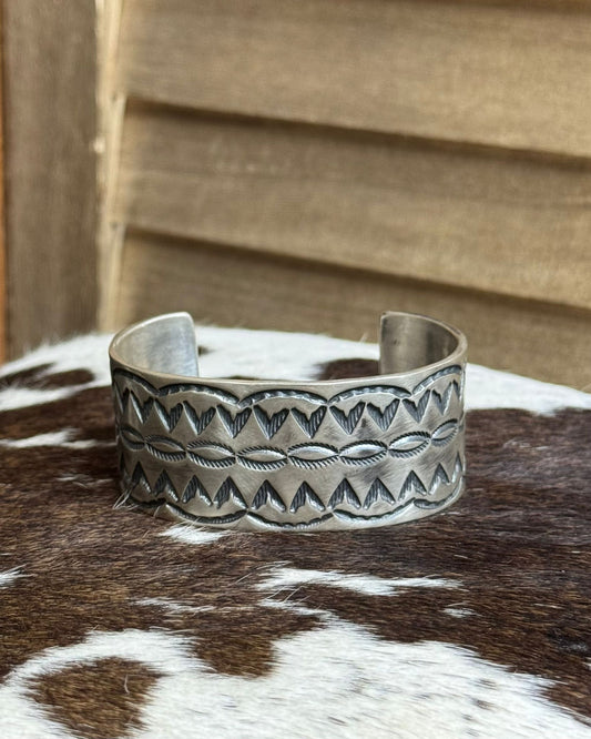Sterling Pattern Thick Cuff *Native