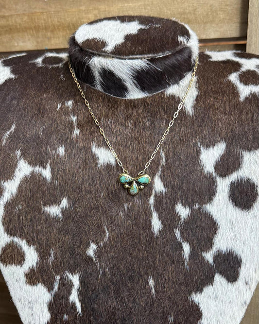 3 Stone Turquoise Necklace *NonNative