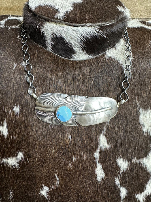 Golden Hills Feather Necklace