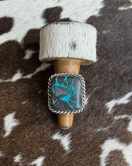 Black Buffalo Square Adj. Ring *Native