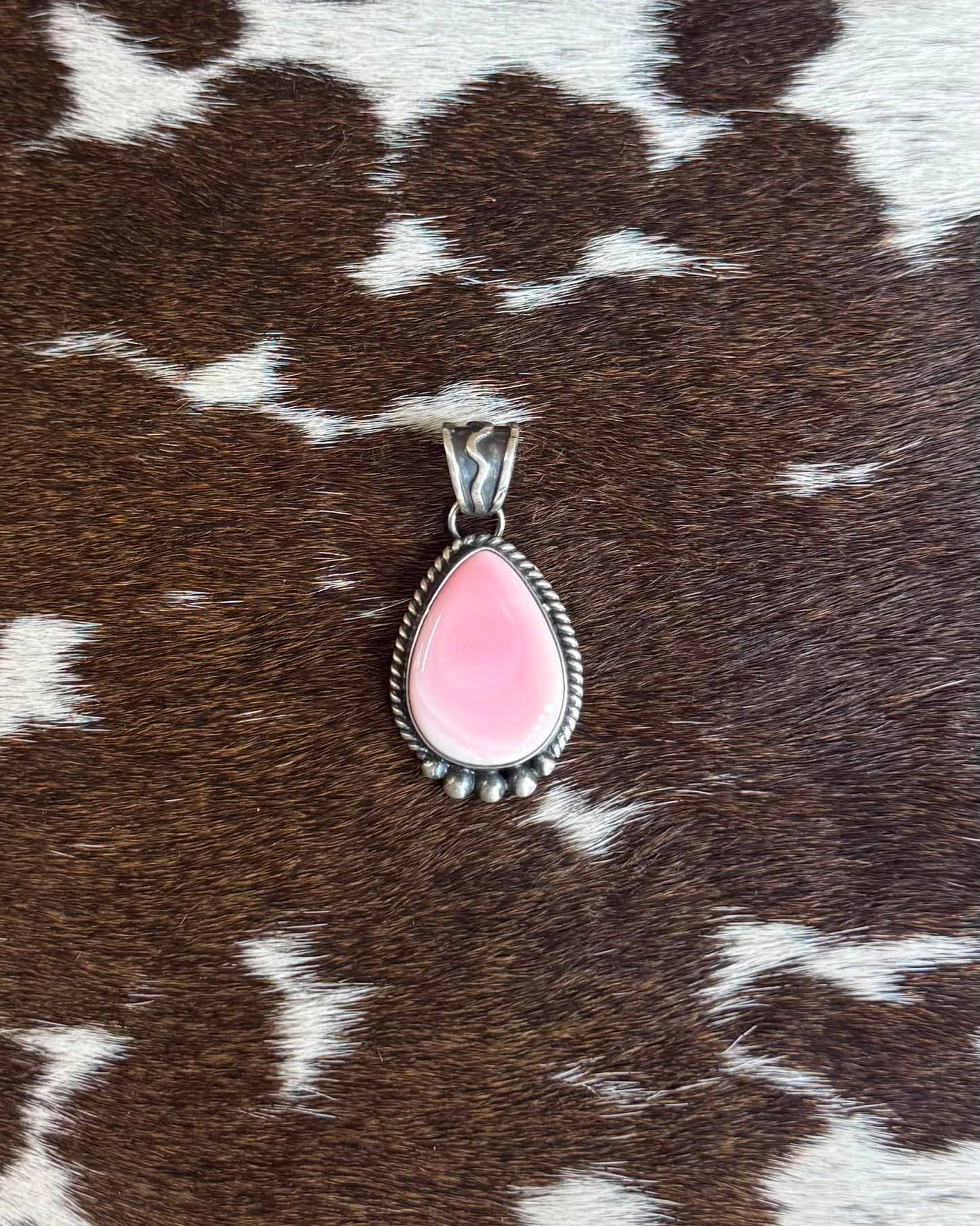 Pink Conch Teardrop Pendant *Native