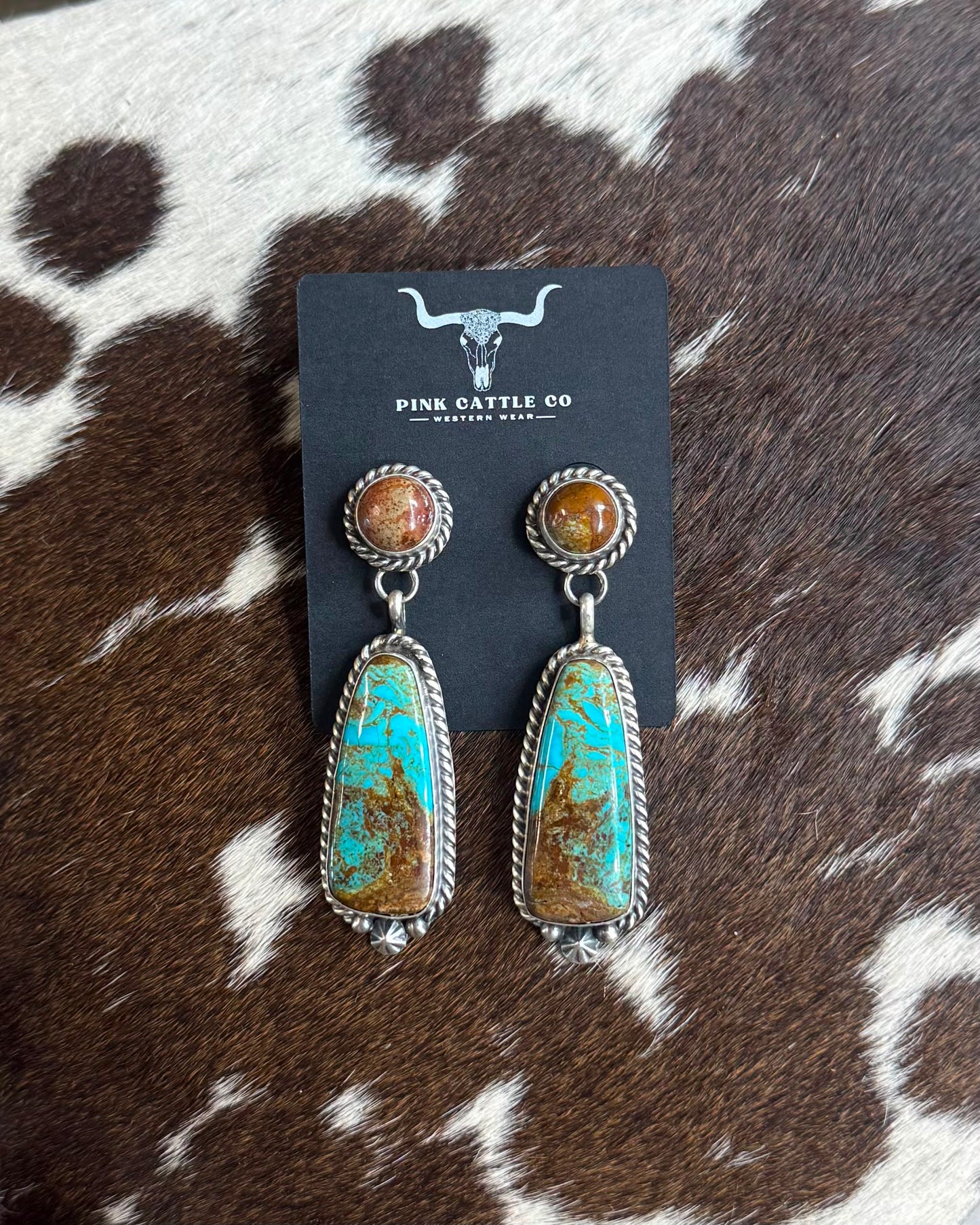 Double Stone Dangle Earrings *Native