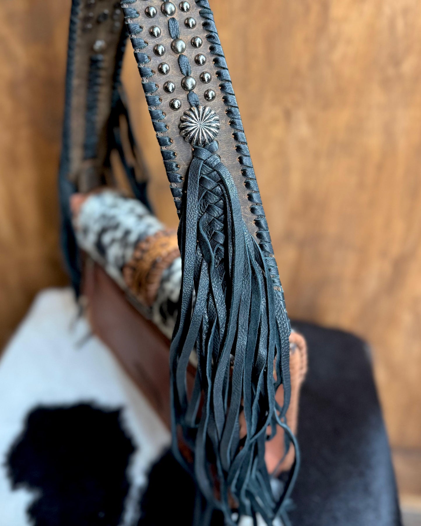 27” Concho Studded Shoulder Strap