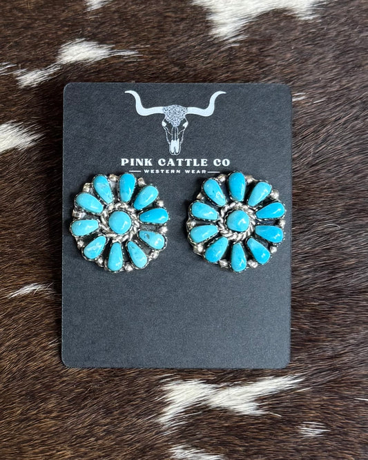 Blue Cluster Studs *Native