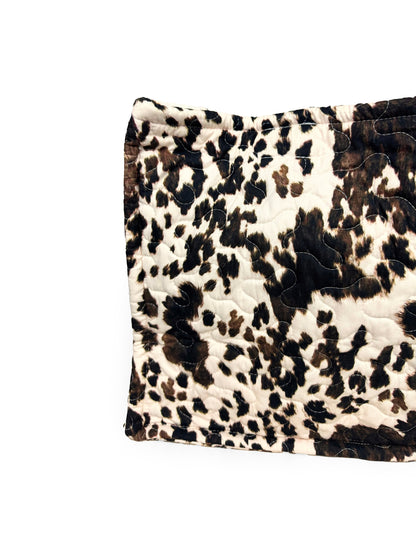 Bella Hide Brown Quilted Tote Bag