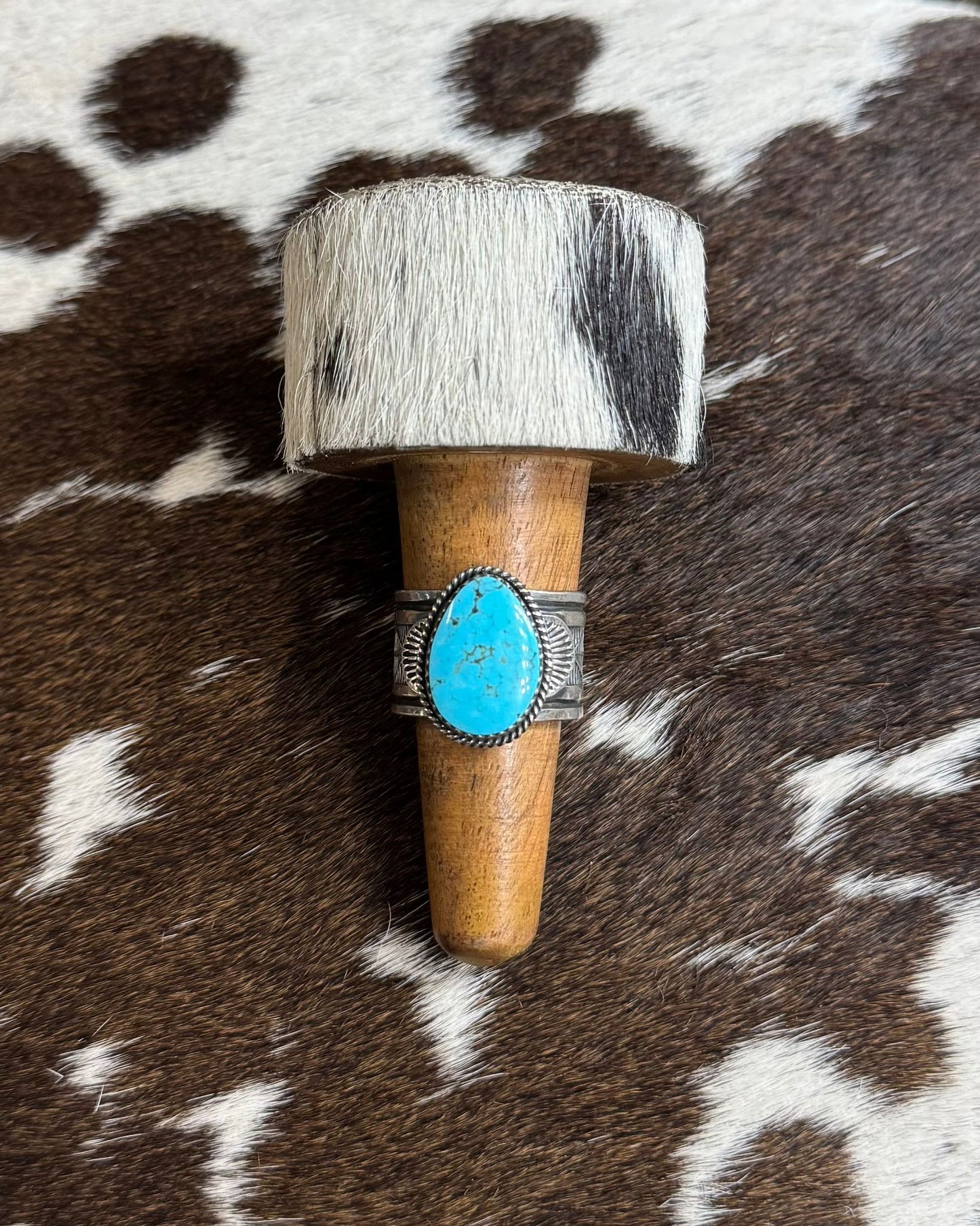 Turquoise Cigar Band Ring *Native