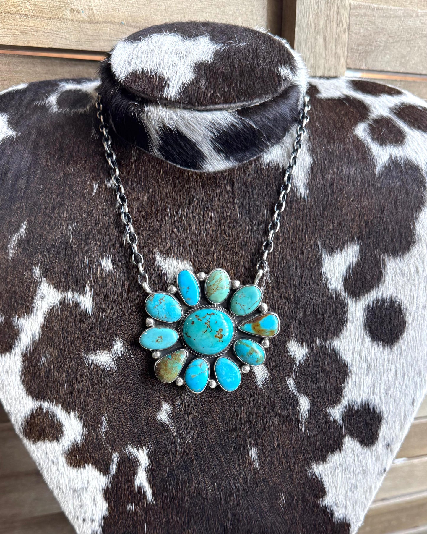 Multi Turquoise LG Cluster Necklace *Native