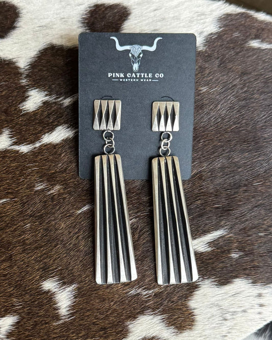 L.Tahe Silver Dangle Earrings *Native