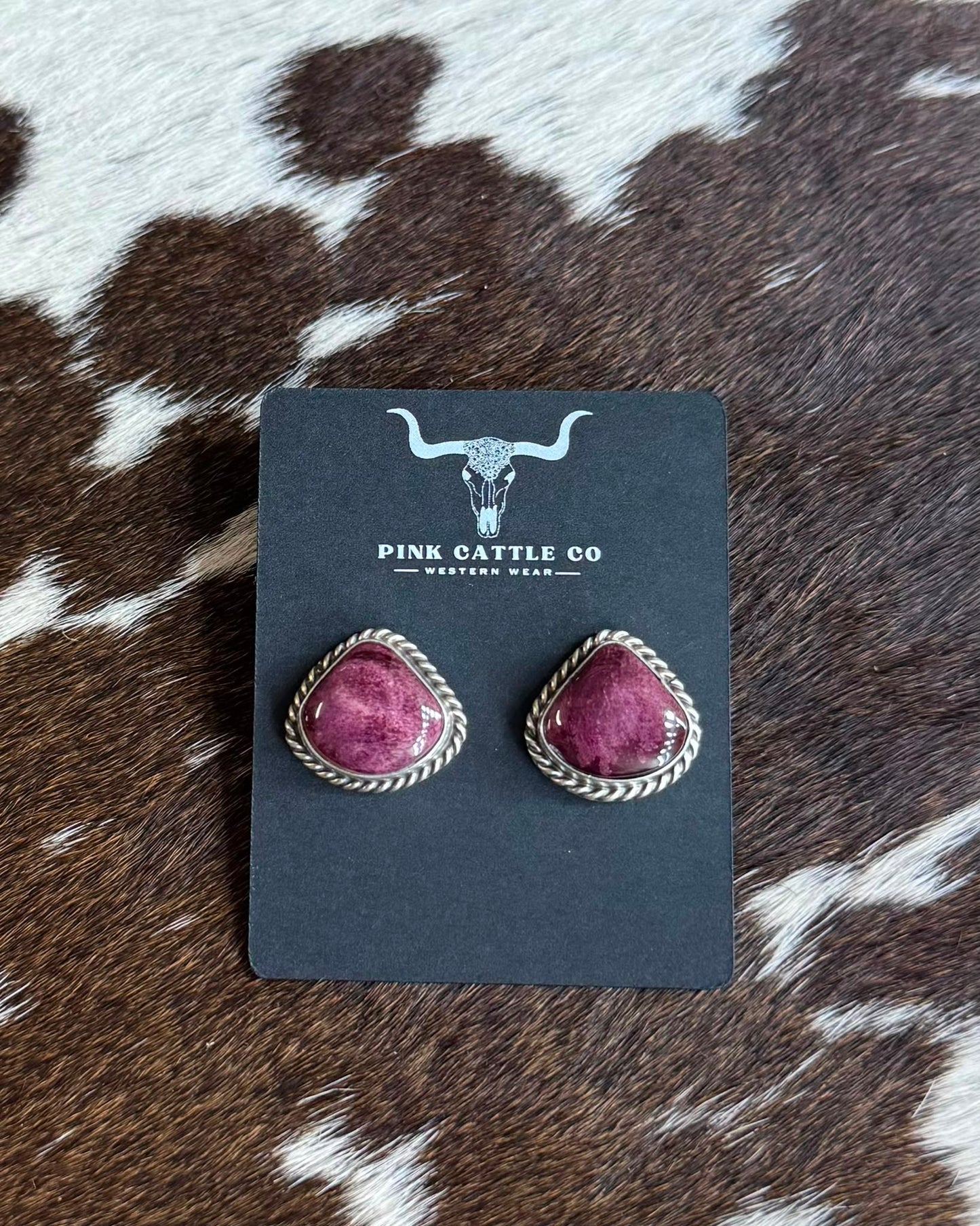 Purple Spiny Teardrop Earrings *Native