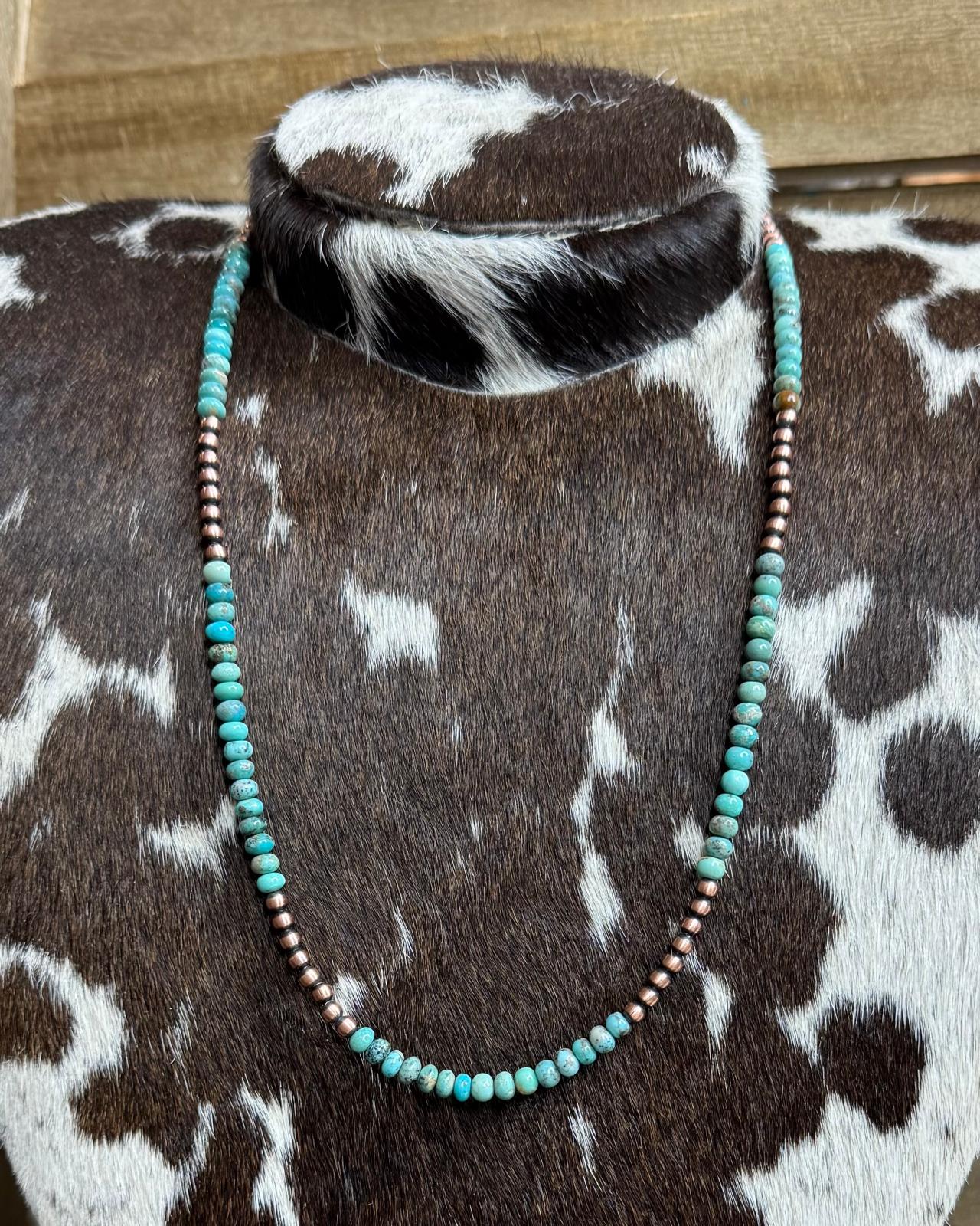 20"  Copper & Turquoise Necklace