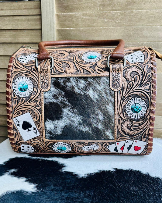Ace Cards Tooled Cowhide Medium Speedy