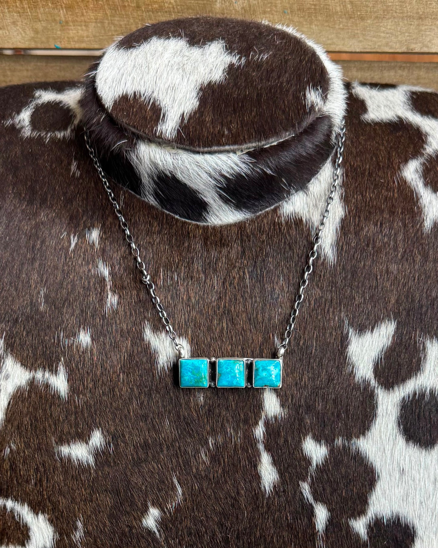 3 Stone Square Necklace *Native