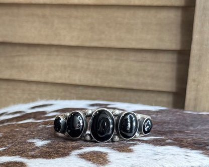 5 Stone Black Onyx Cuff *Native