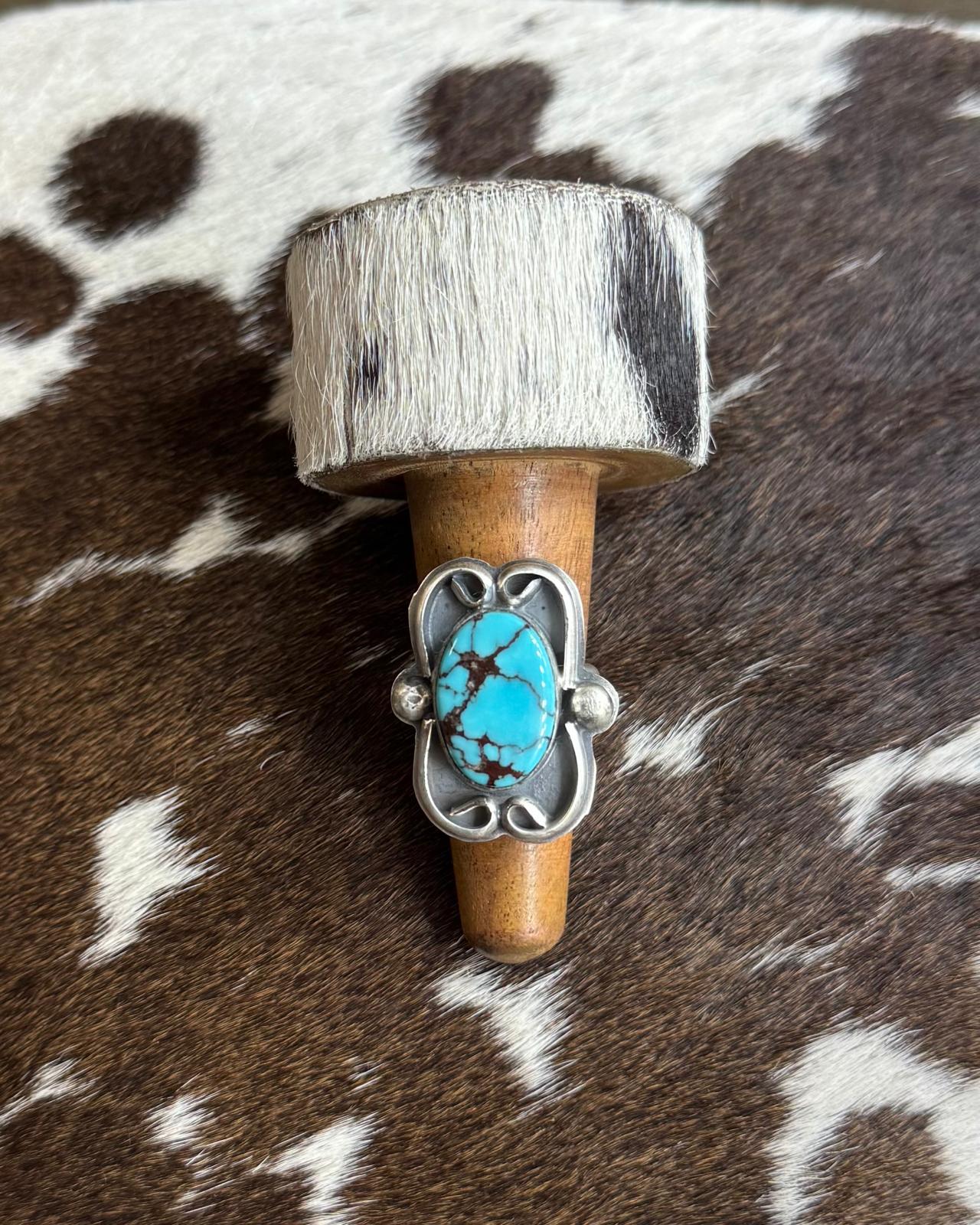 Oval Egyptian Turquoise Ring Adj *Native