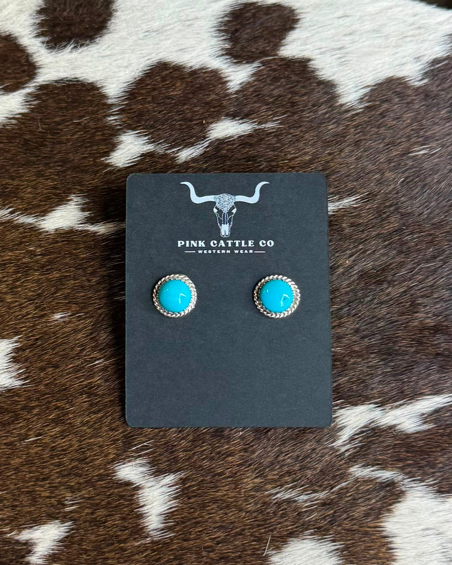 Simple Turquoise Stud Earrings