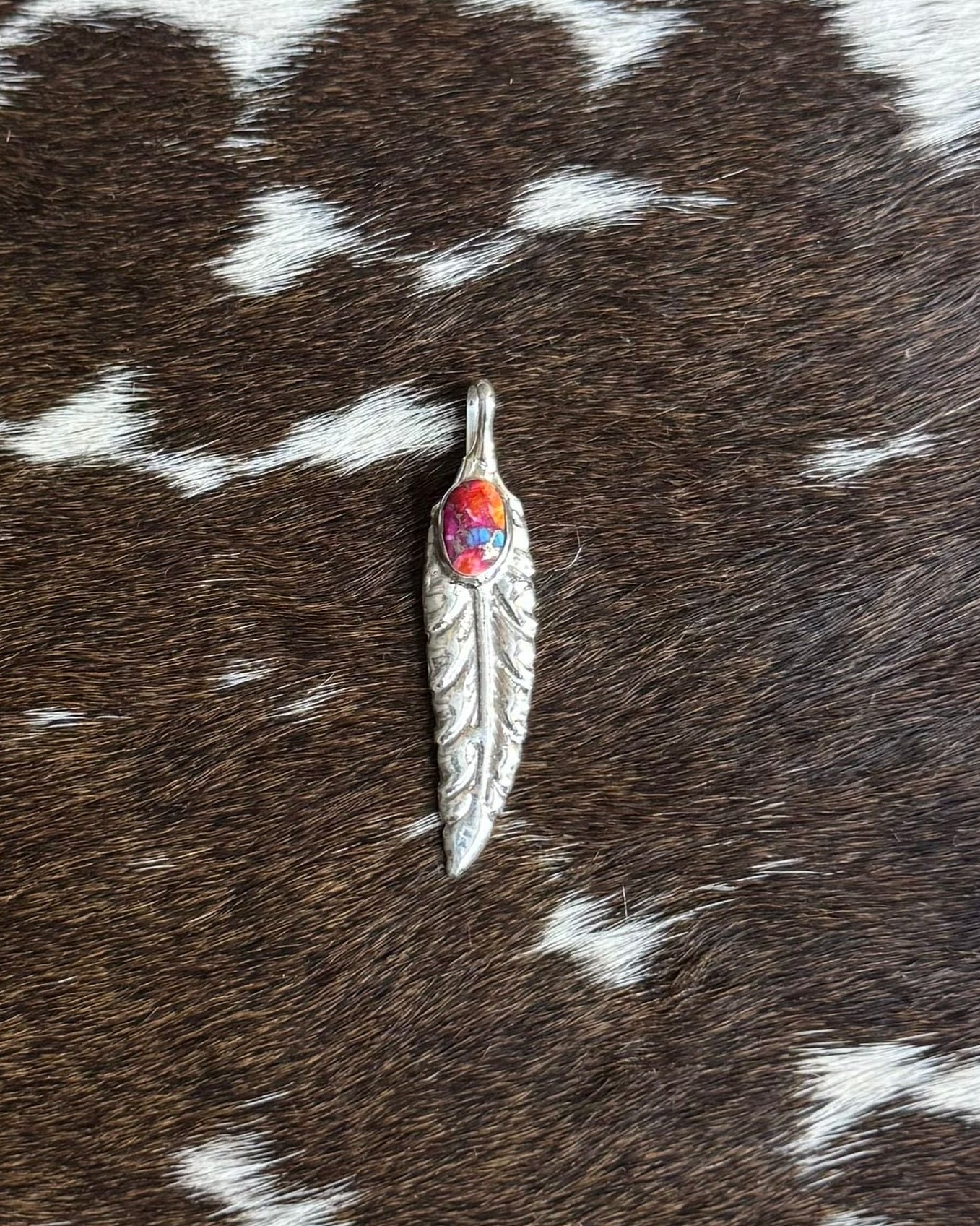 Pink Dahlia Feather Pendant *Native