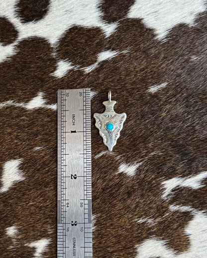 Turquoise Arrowhead Pendant *Native