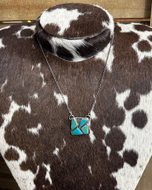 17" Kingman Square Necklace *Native