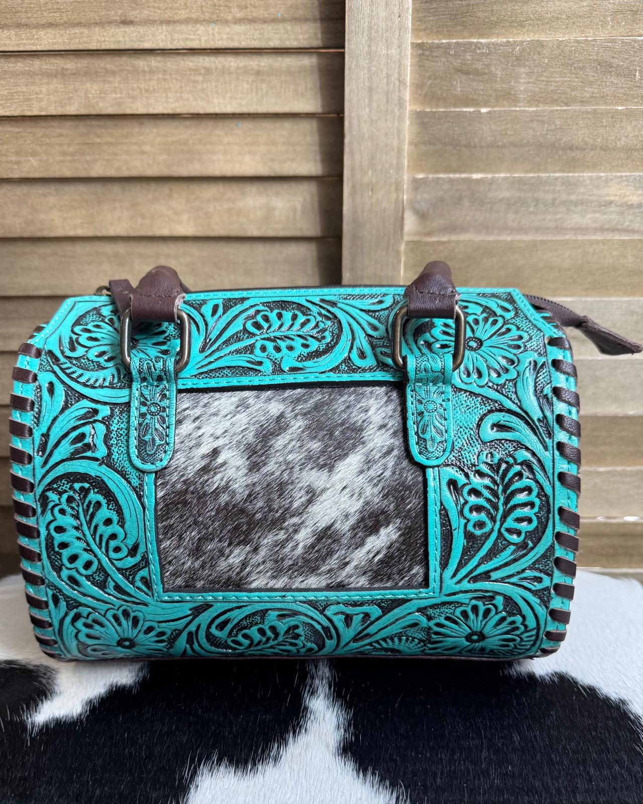Small Turquoise Cowhide Speedy