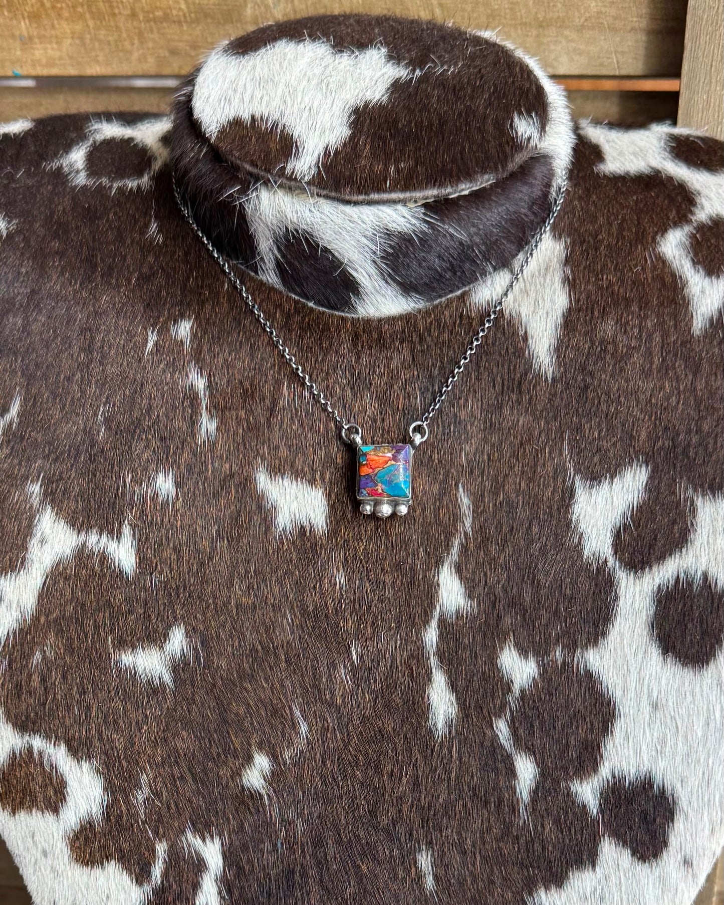 Pink Dahlia Square Necklace *Native