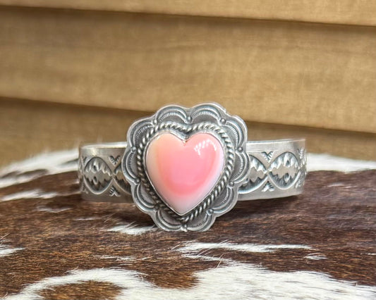 Pink Conch Heart Cuff *Native