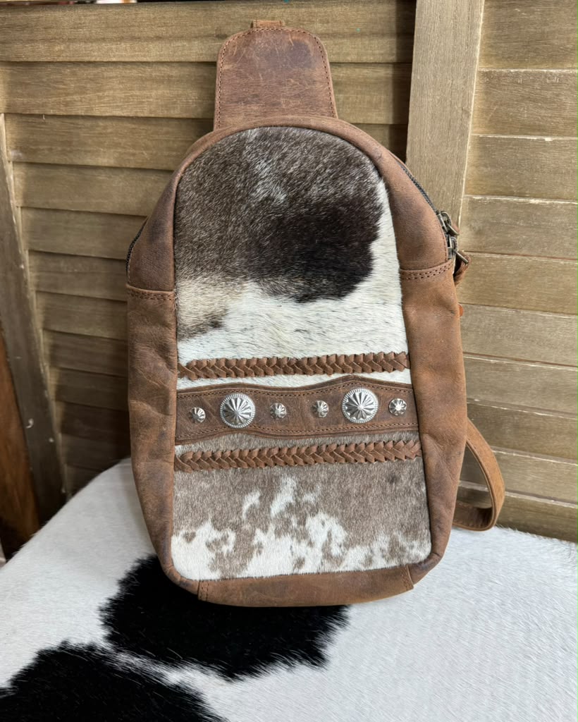 Concho Cowhide Sling