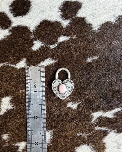 Sterling Pink Conch Heart Locket *Native