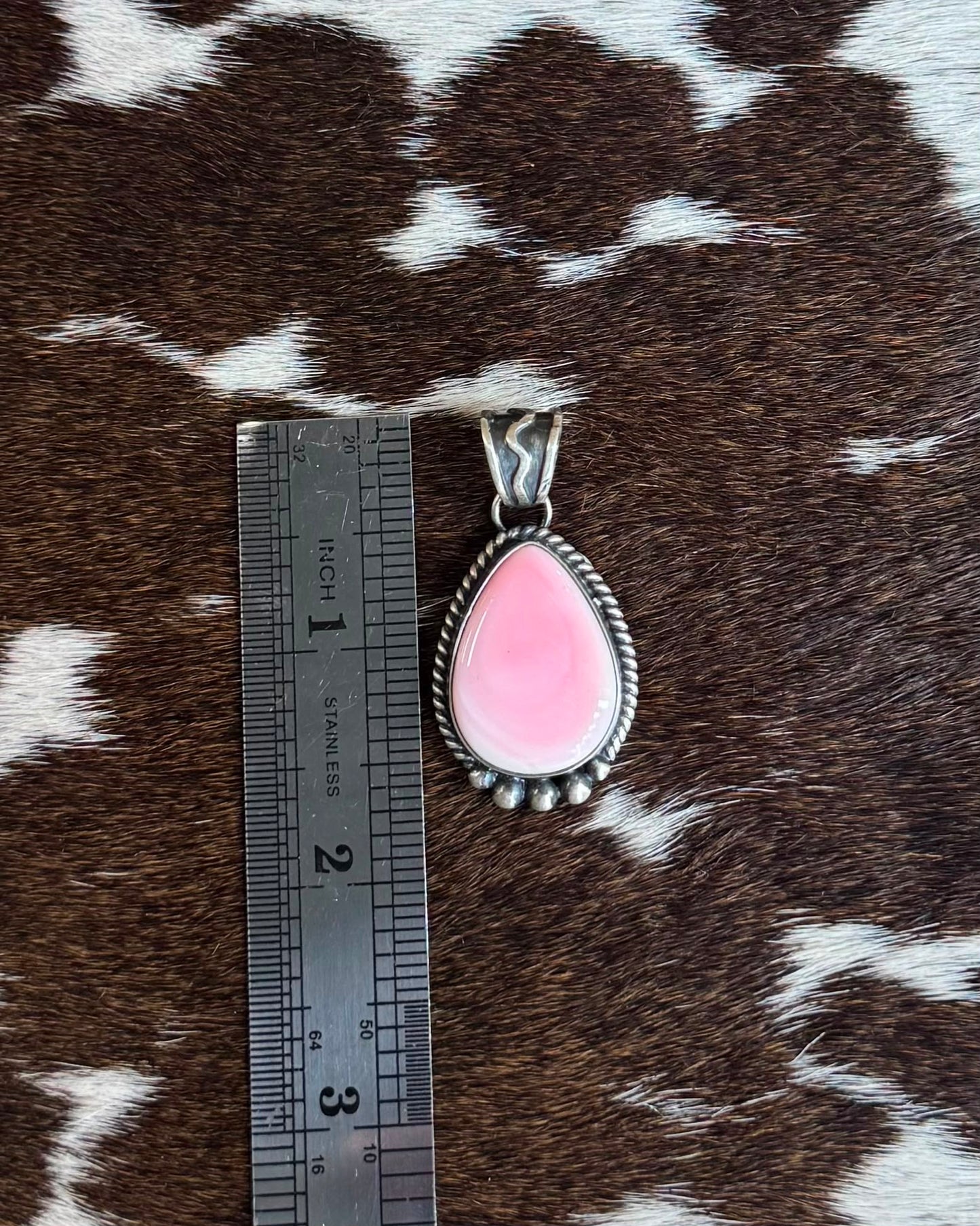 Pink Conch Teardrop Pendant *Native