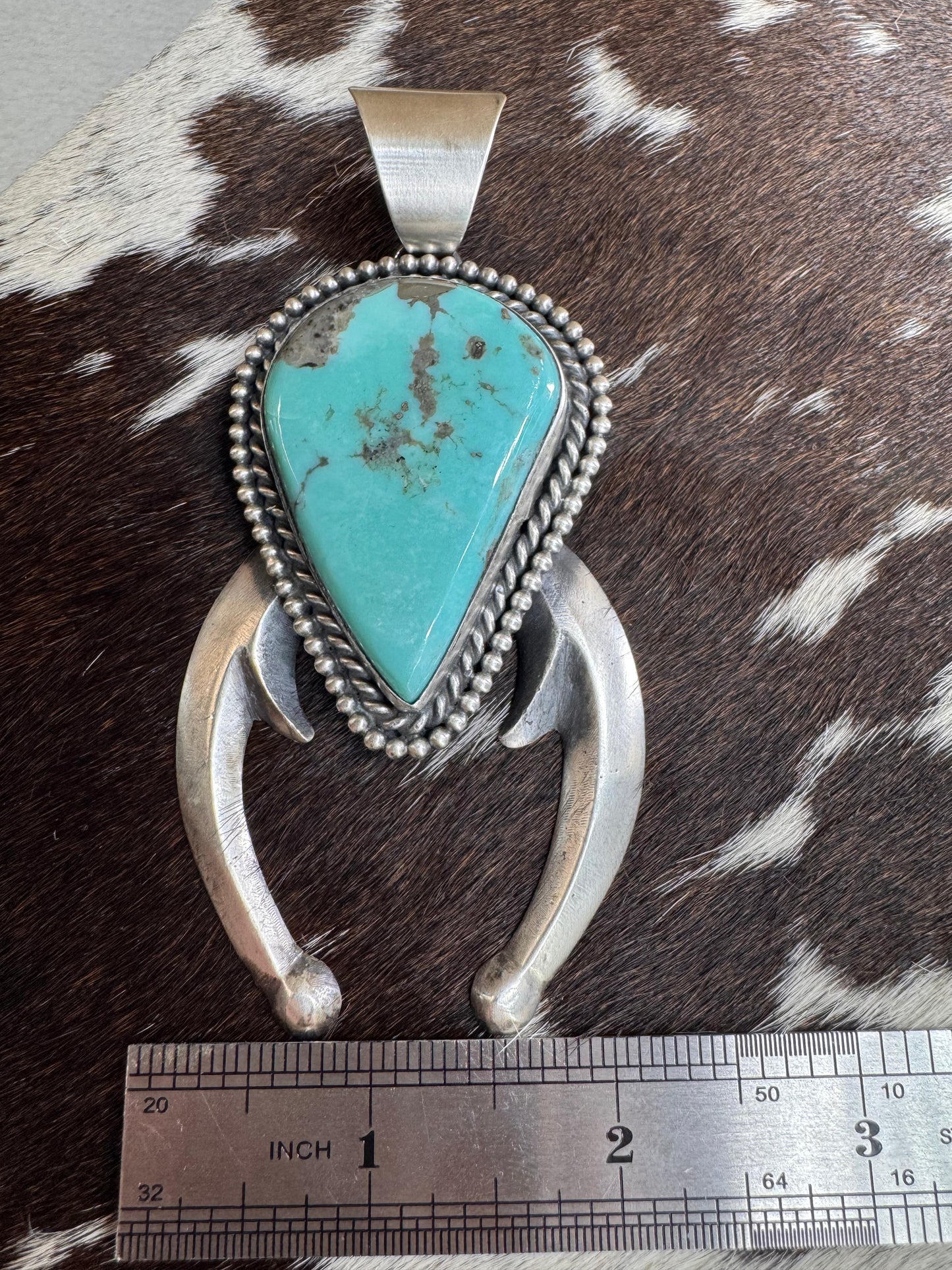 Turquoise Teardrop Naja Pendant *Native