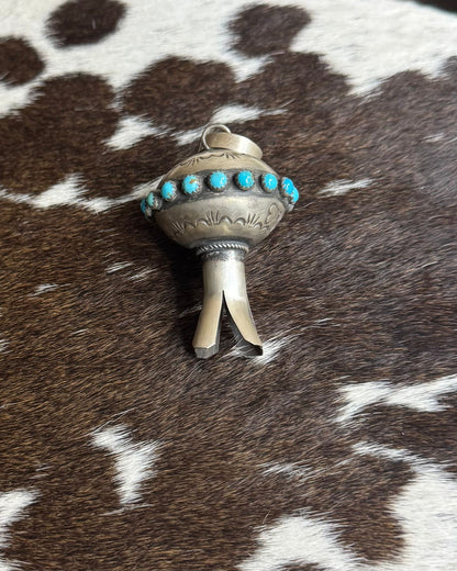 Turquoise Blossom Pendant *Native
