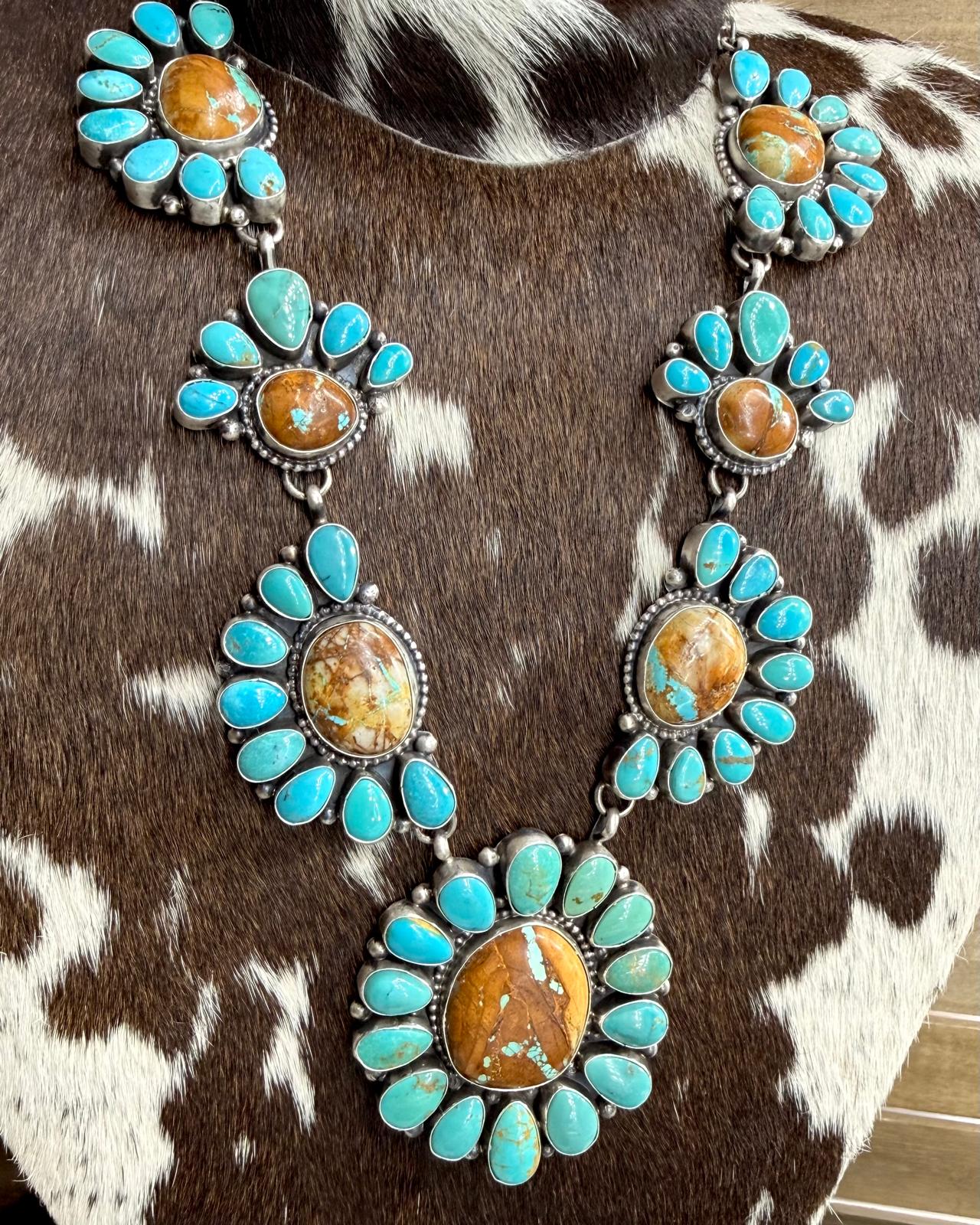 Sheila Becenti Royston Ribbon Kingman Statement Set *Native