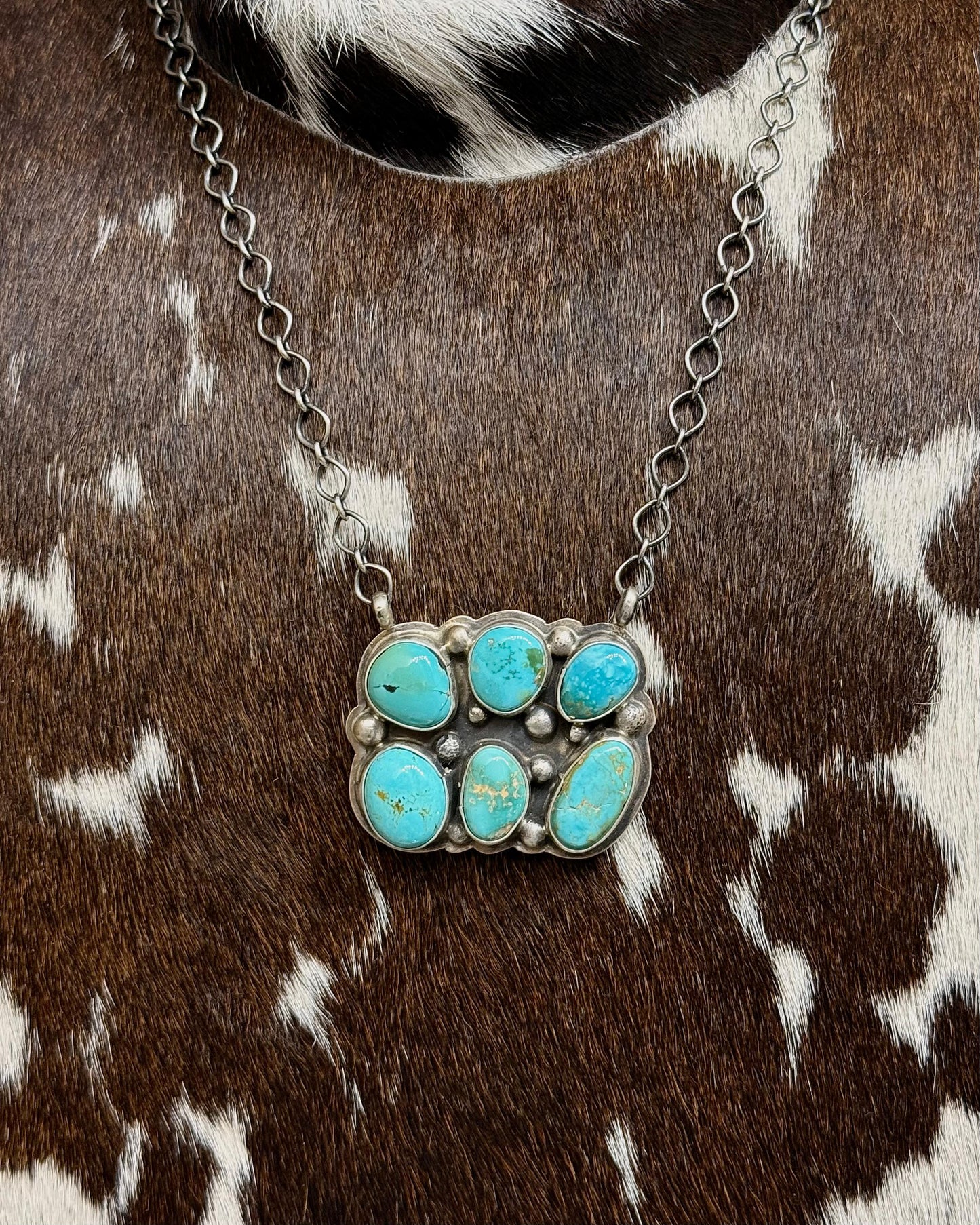 20" 6 Stone Turquoise Necklace *Native