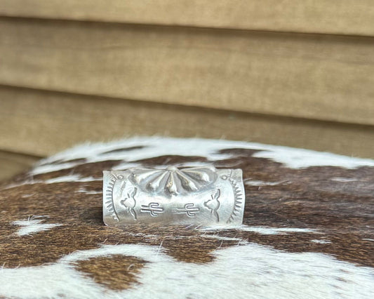 Silver Cactus & Longhorn Braid Keeper*Native