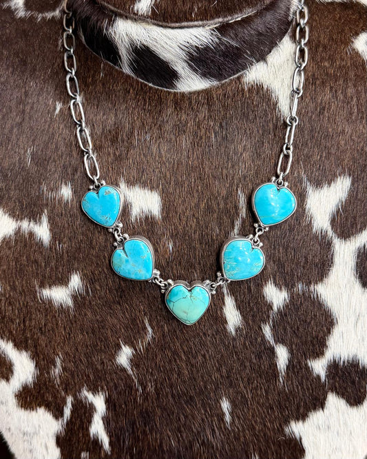 18" Federico Jimenez Multi Heart Necklace *Native