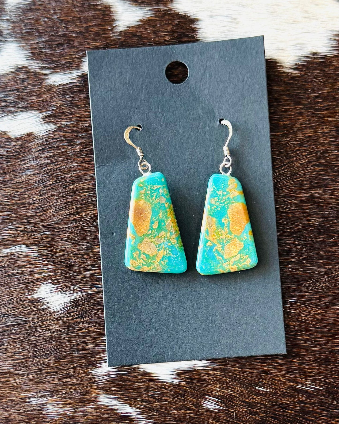 Turquoise Slab Earrings