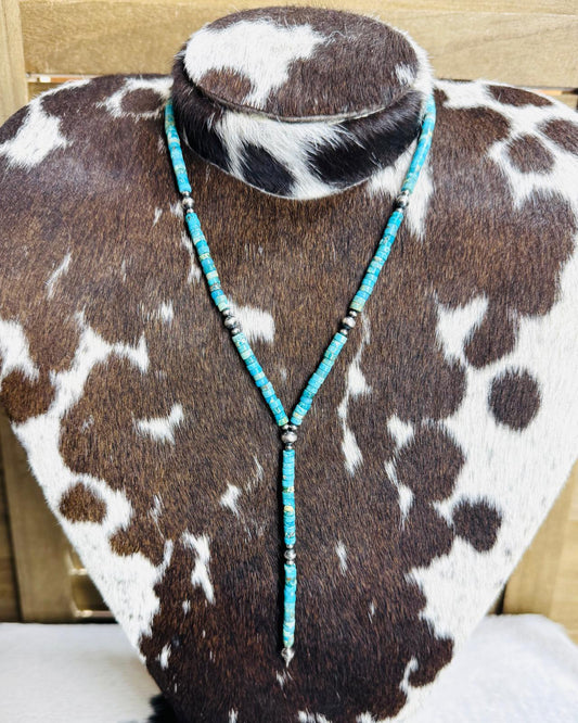 Heishi Pearl Lariat Stacker