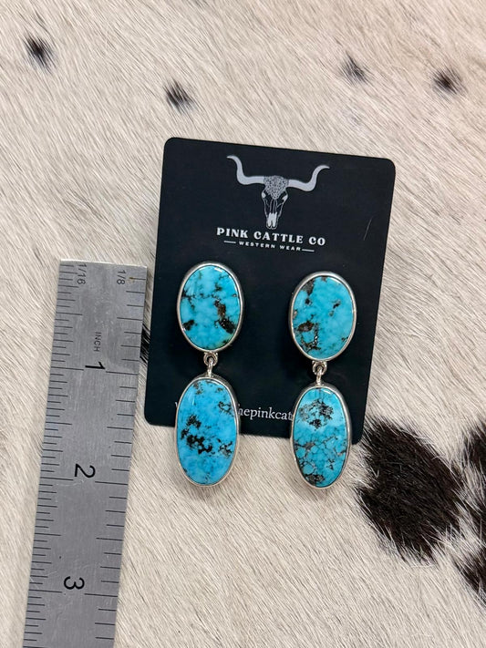 Federico Jimenez Double Stone Blue Dangles