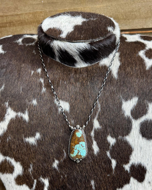 18" Single #8 Stone Necklace *Native