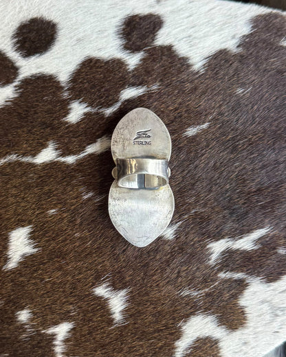 Sz 10 2 Stone Teardrop Ring