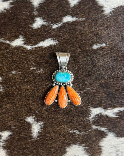 Spiny & Turquoise Cluster Pendant *Native